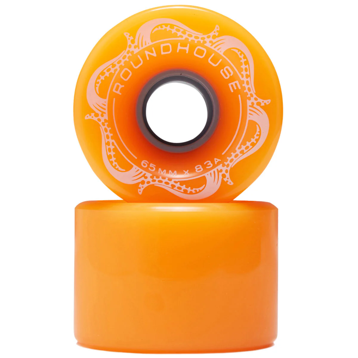 Carver Roundhouse Slick 83a Longboard Wheels - Orange Glo - 65mm - Image 2