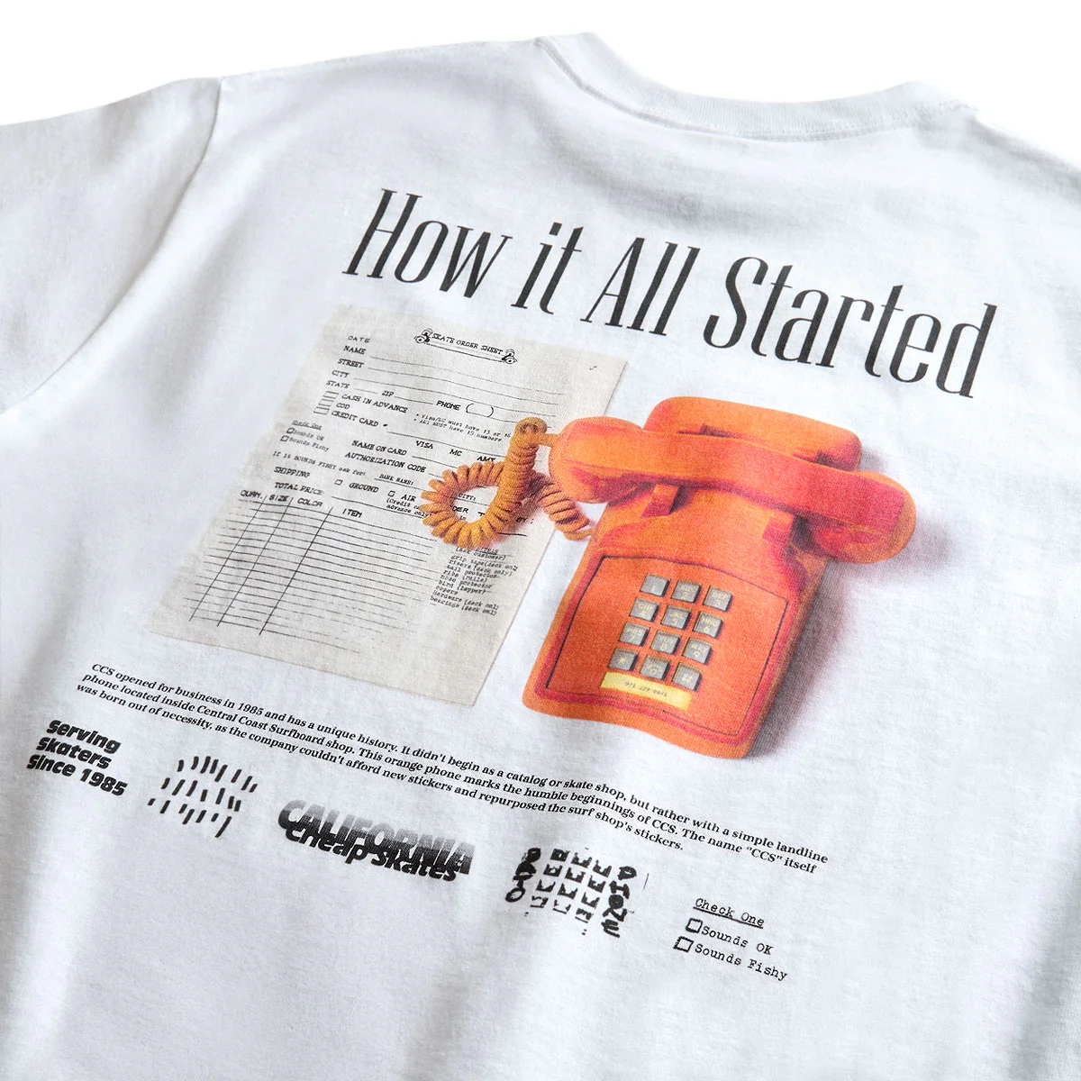 CCS 40 Year Phone T-Shirt - White - Image 6