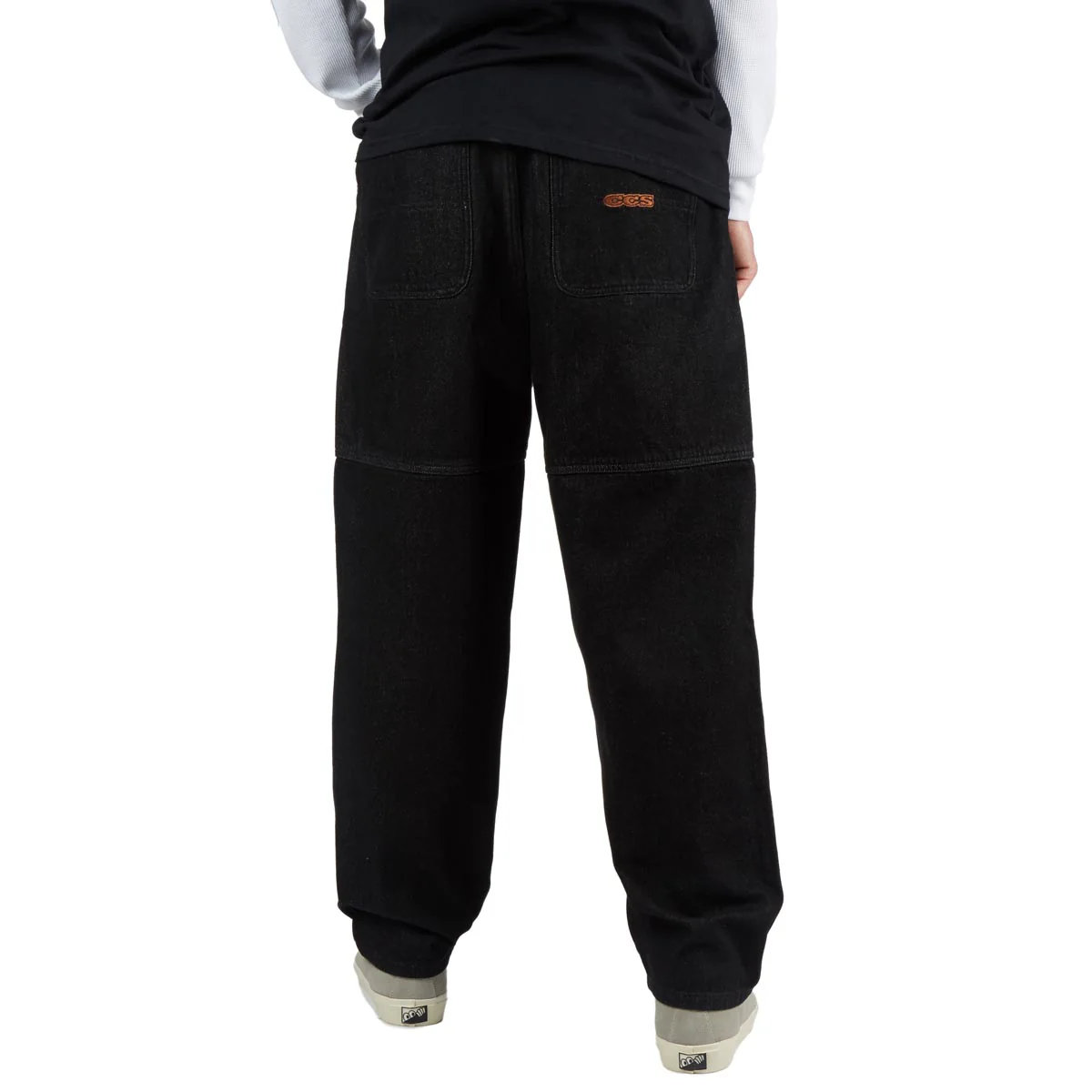 CCS 4x4 Reinforced Baggy Taper Denim Jeans - Black - Image 5