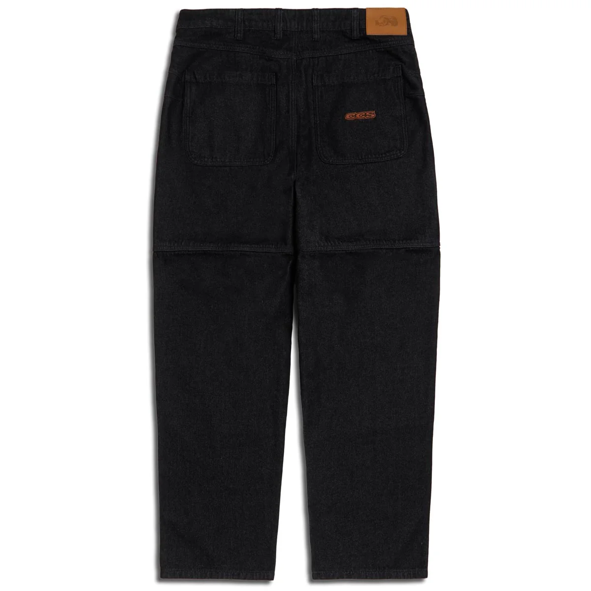 CCS 4x4 Reinforced Baggy Taper Denim Jeans - Black - Image 6
