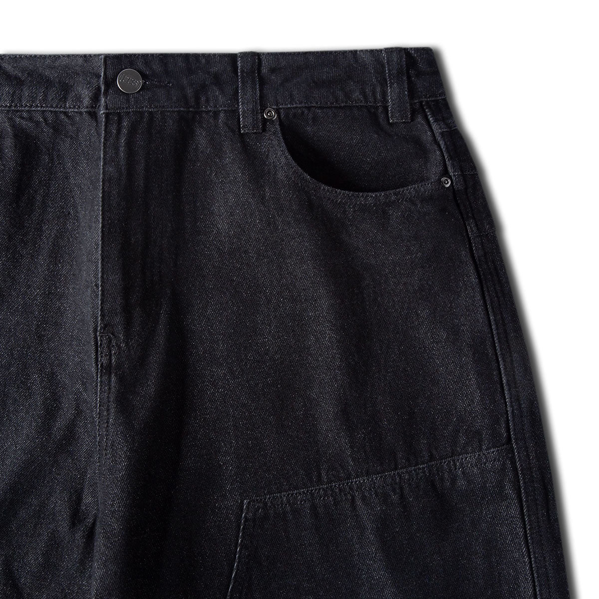 CCS 4x4 Reinforced Baggy Taper Denim Jeans - Black - Image 7