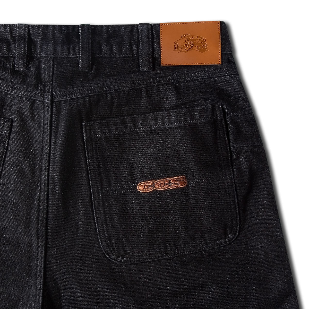 CCS 4x4 Reinforced Baggy Taper Denim Jeans - Black - Image 8