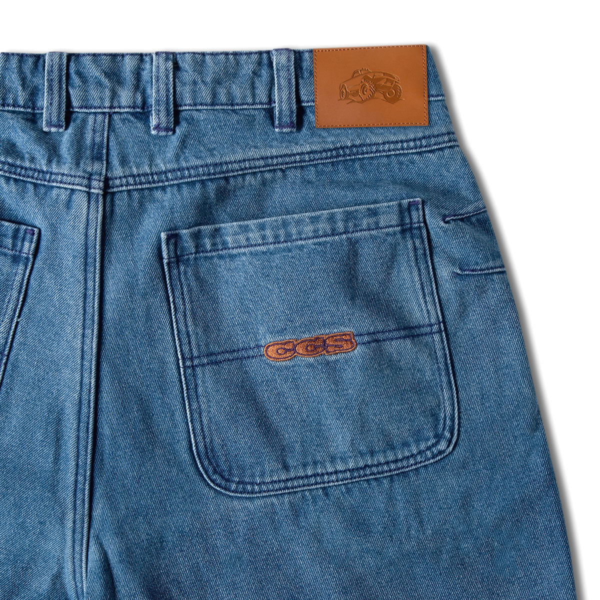 CCS 4x4 Reinforced Baggy Taper Denim Jeans - Medium Wash - Image 10