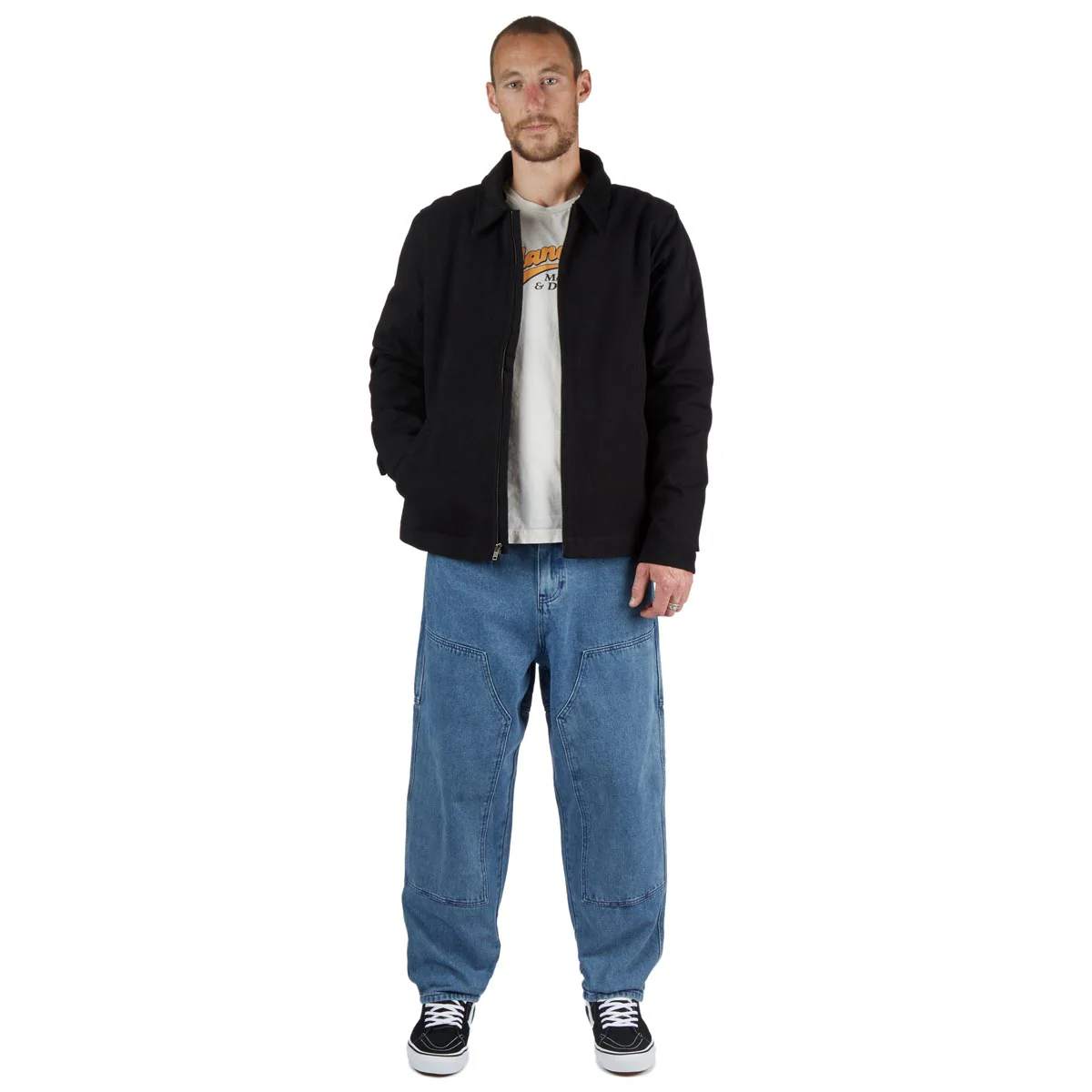 CCS 4x4 Reinforced Baggy Taper Denim Jeans - Medium Wash - Image 4