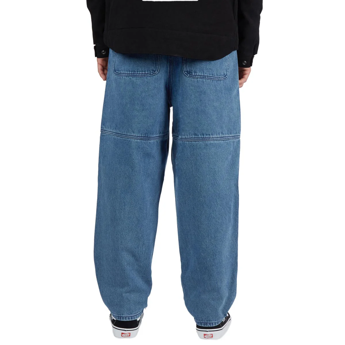CCS 4x4 Reinforced Baggy Taper Denim Jeans - Medium Wash - Image 5