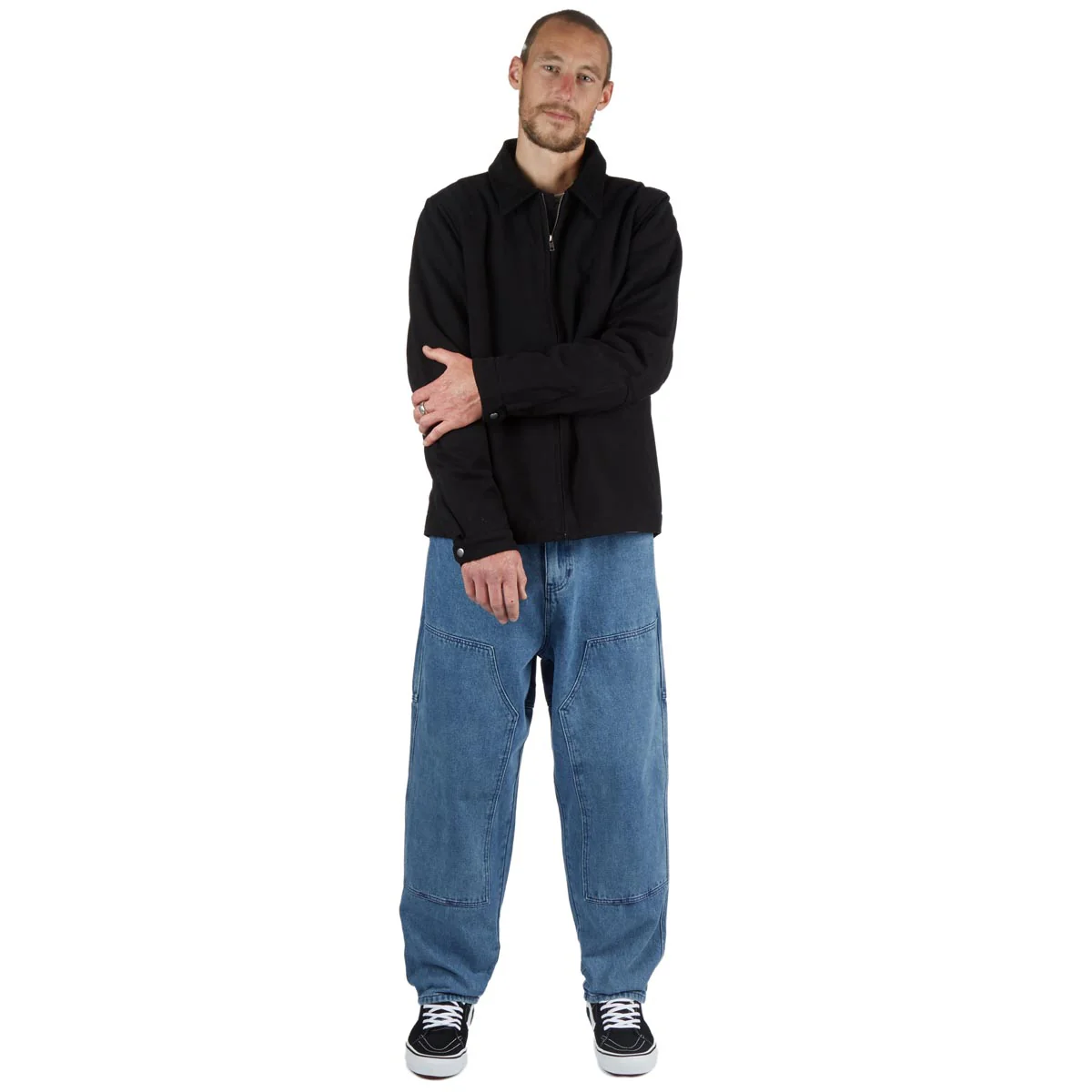 CCS 4x4 Reinforced Baggy Taper Denim Jeans - Medium Wash - Image 7