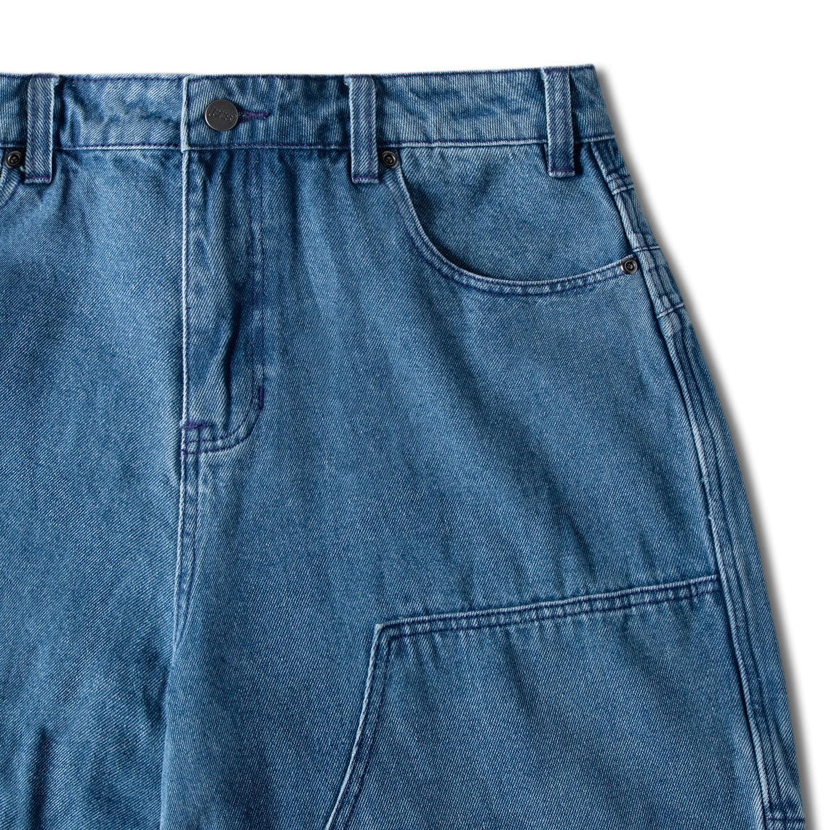 CCS 4x4 Reinforced Baggy Taper Denim Jeans - Medium Wash - Image 8