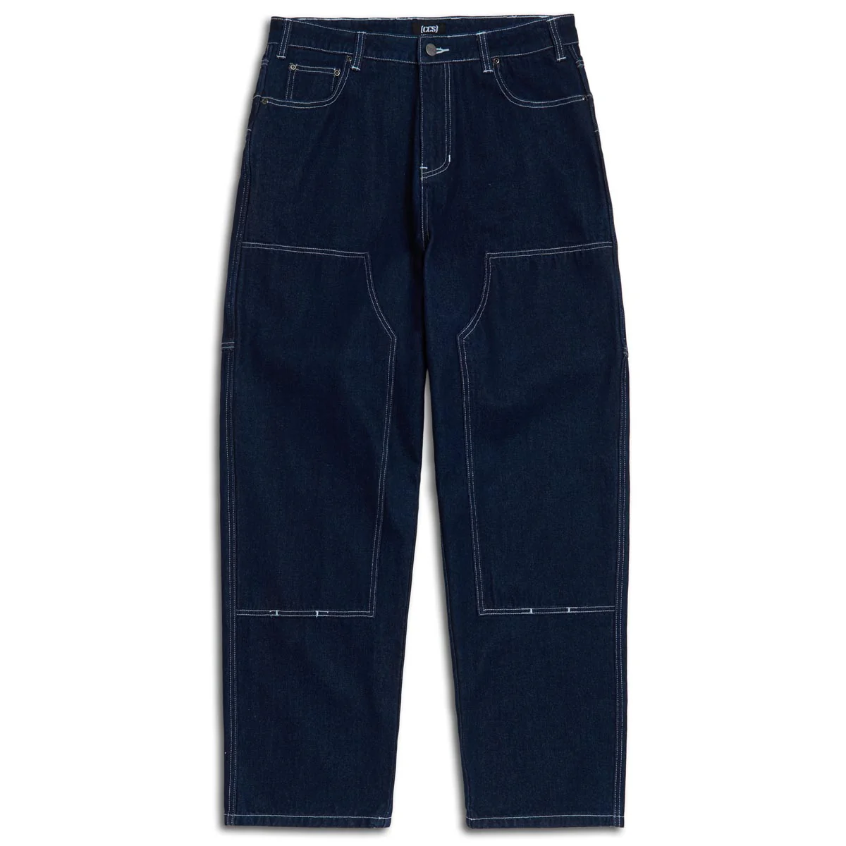 CCS 4x4 Reinforced Baggy Taper Denim Jeans - Overdyed Navy - Image 4