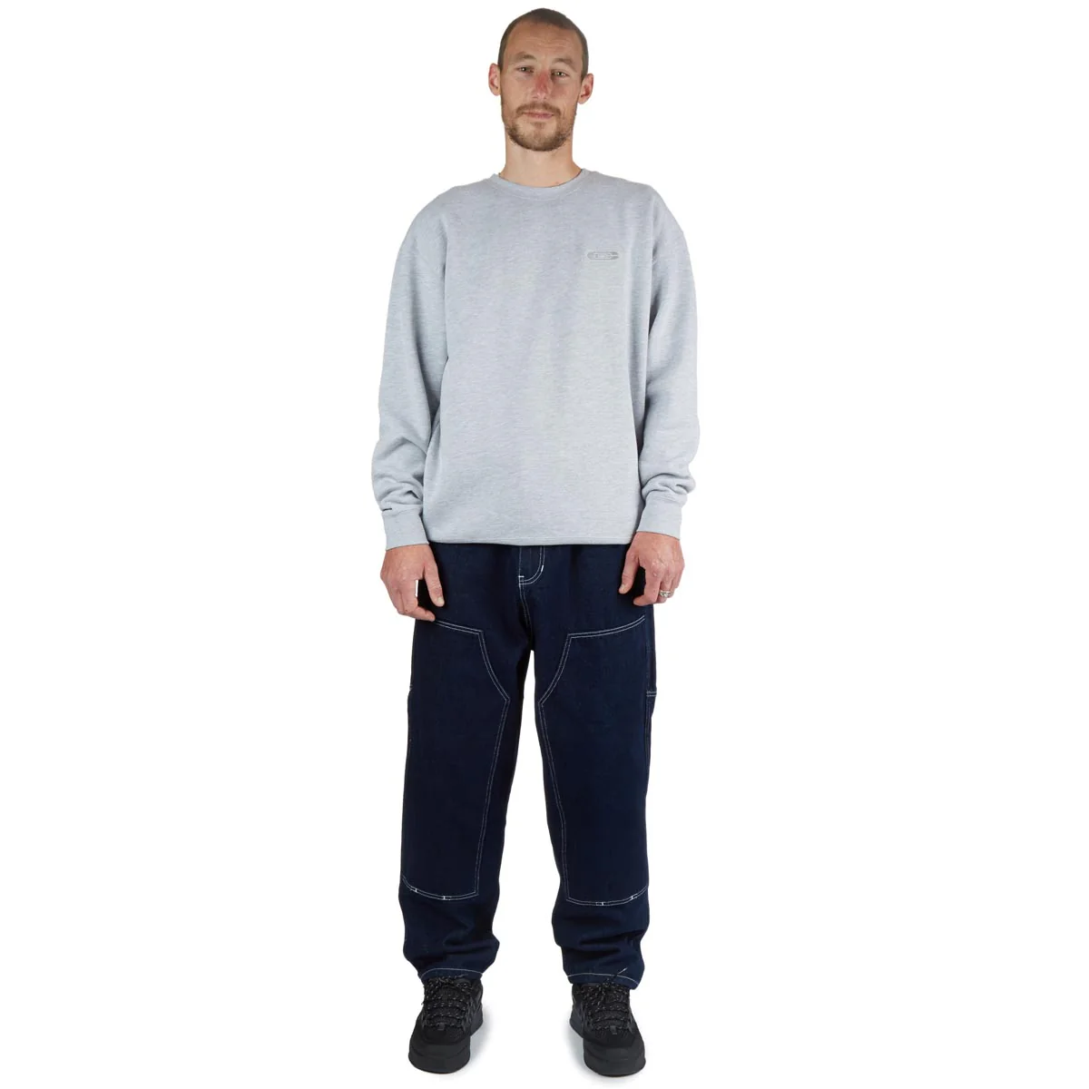 CCS 4x4 Reinforced Baggy Taper Denim Jeans - Overdyed Navy - Image 5