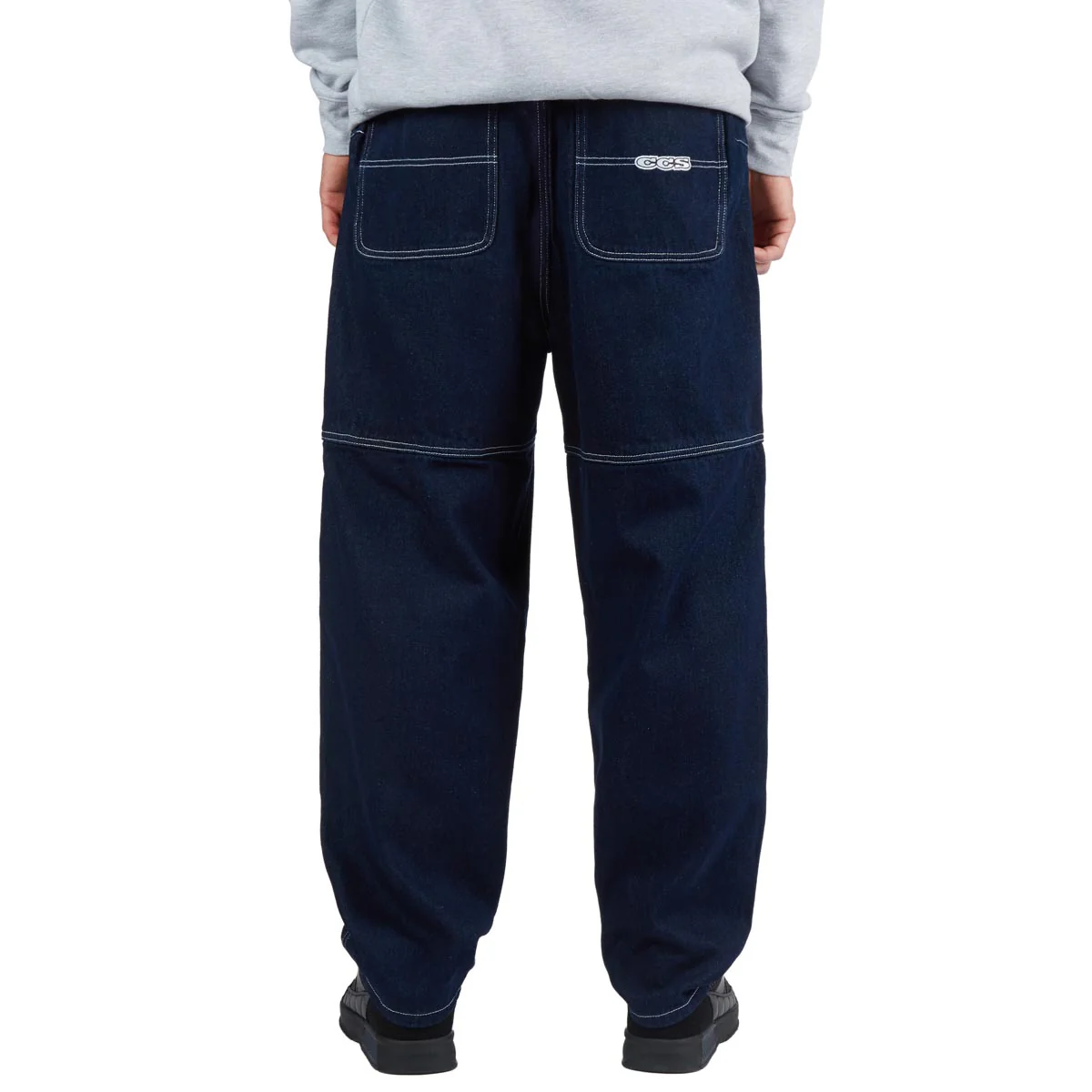 CCS 4x4 Reinforced Baggy Taper Denim Jeans - Overdyed Navy - Image 6