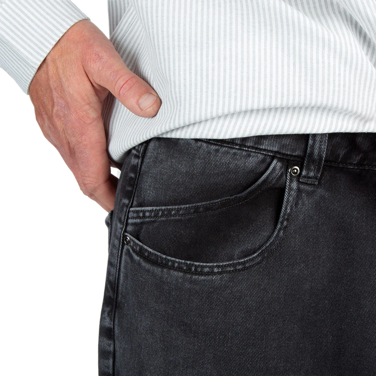 CCS Baggy Straight Denim Jeans - Acid Black - Image 9