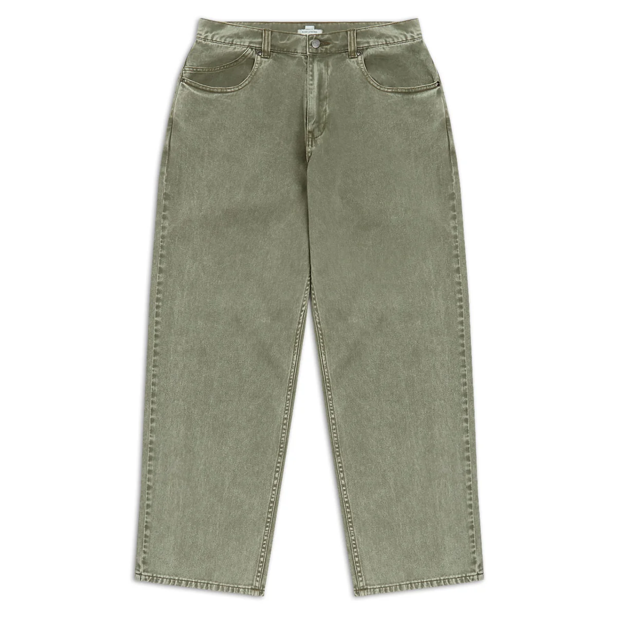 CCS Baggy Straight Denim Jeans - Faded Olive - Image 3