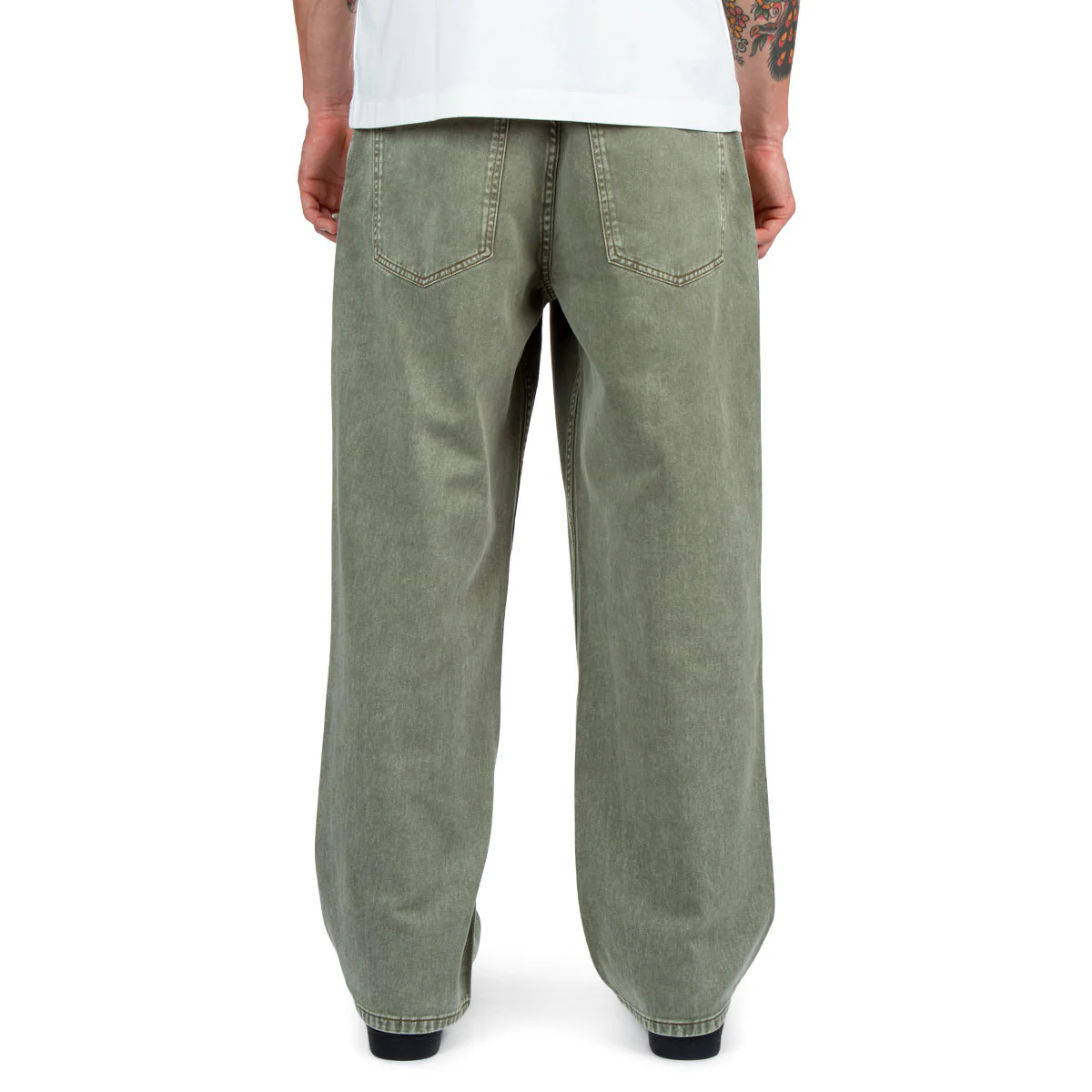 CCS Baggy Straight Denim Jeans - Faded Olive - Image 5