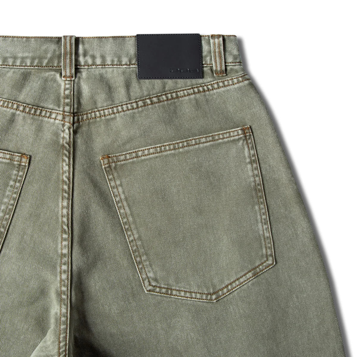 CCS Baggy Straight Denim Jeans - Faded Olive - Image 8