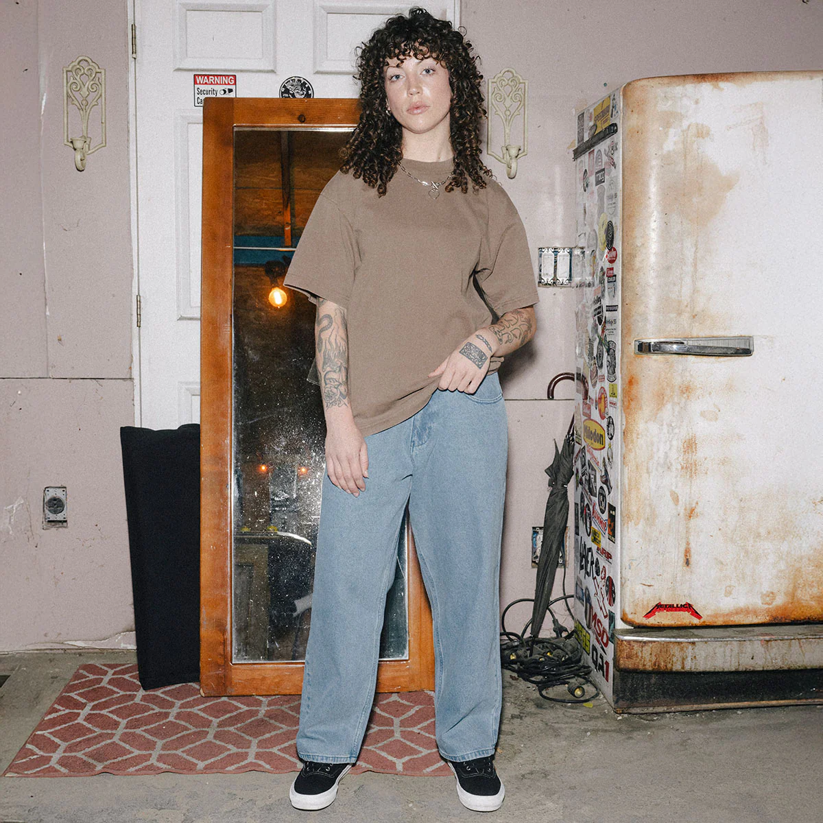 CCS Baggy Straight Denim Jeans - Rinsed Blue - Image 10