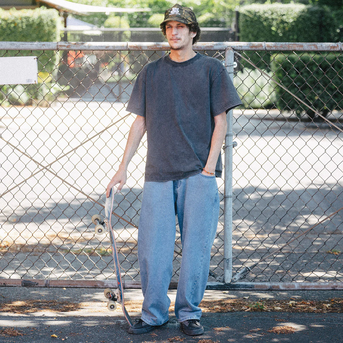 CCS Baggy Straight Denim Jeans - Rinsed Blue - Image 2