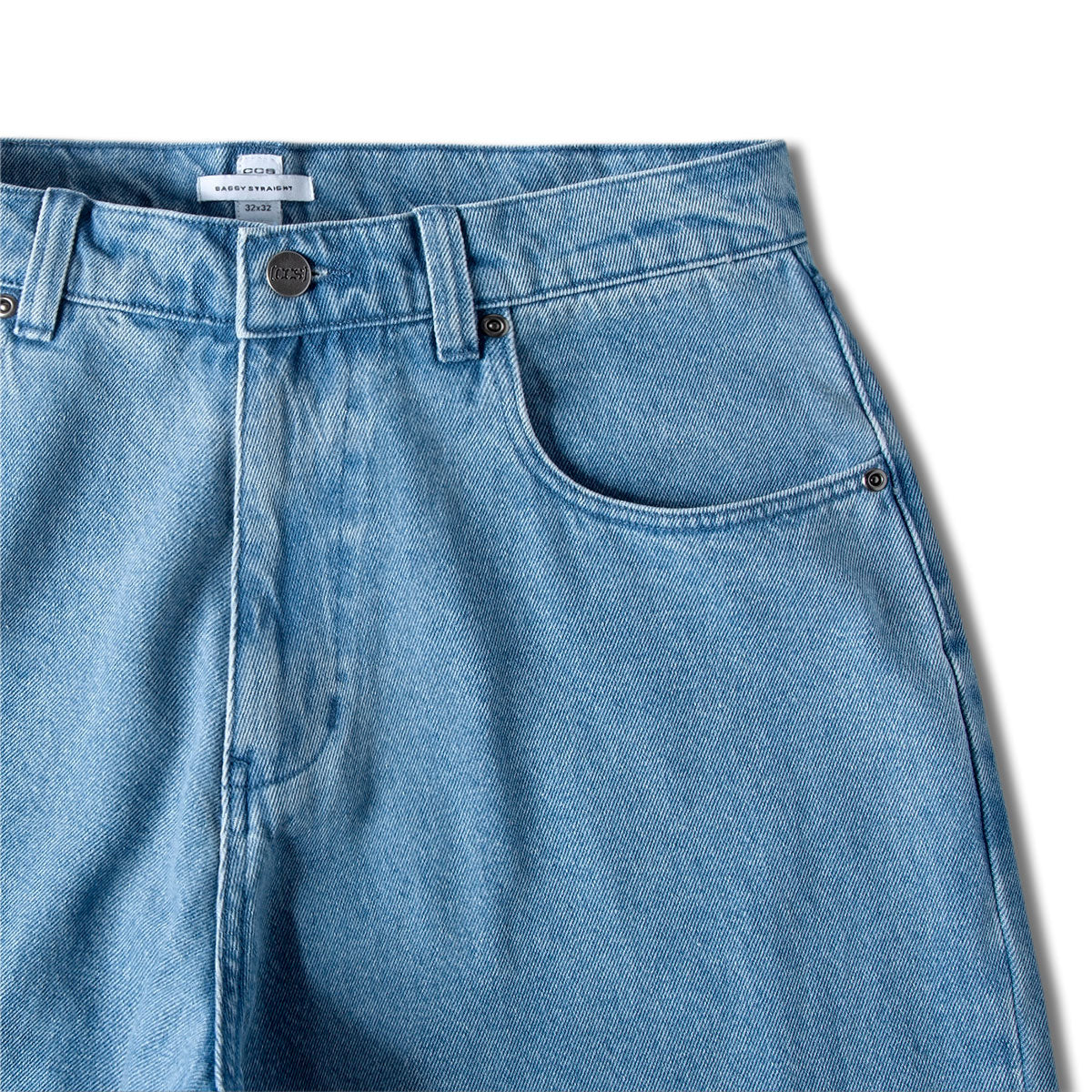 CCS Baggy Straight Denim Jeans - Rinsed Blue - Image 7