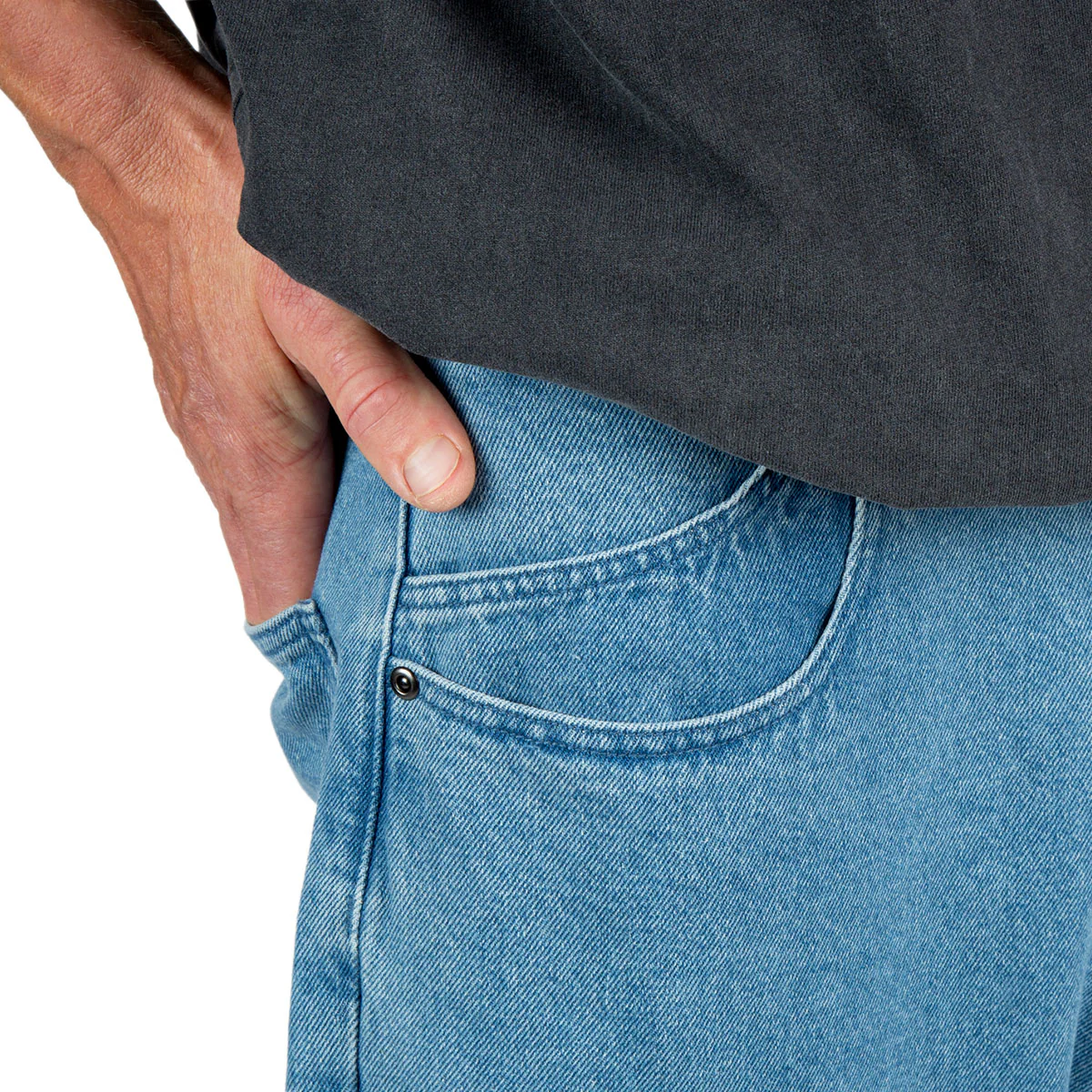 CCS Baggy Straight Denim Jeans - Rinsed Blue - Image 9