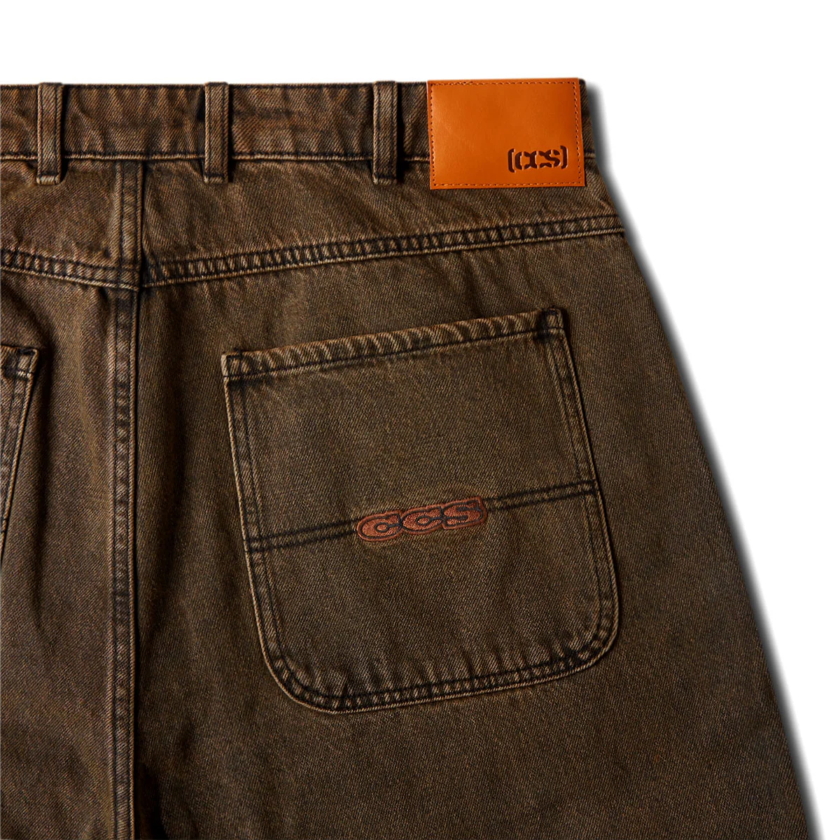 CCS Baggy Taper Denim Jeans - Acid Brown - Image 10