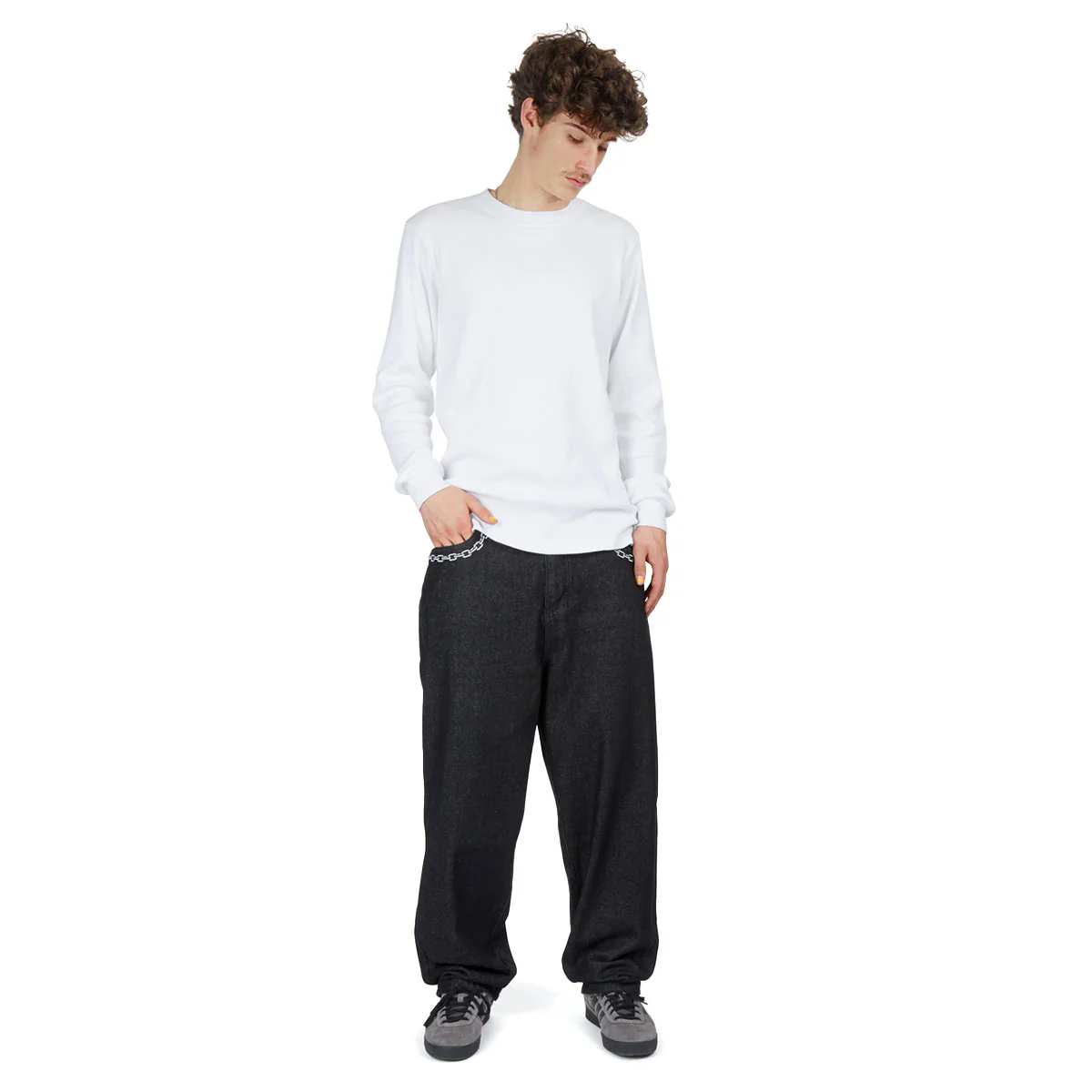 CCS Baggy Taper Denim Jeans - Chain Black - Image 3