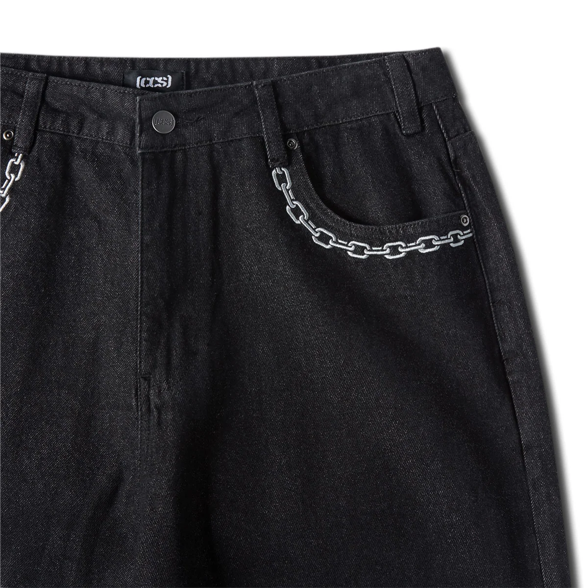 CCS Baggy Taper Denim Jeans - Chain Black - Image 6