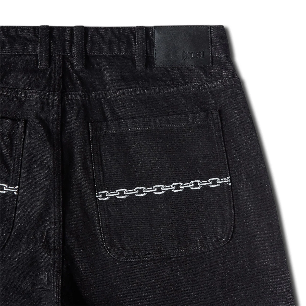 CCS Baggy Taper Denim Jeans - Chain Black - Image 7