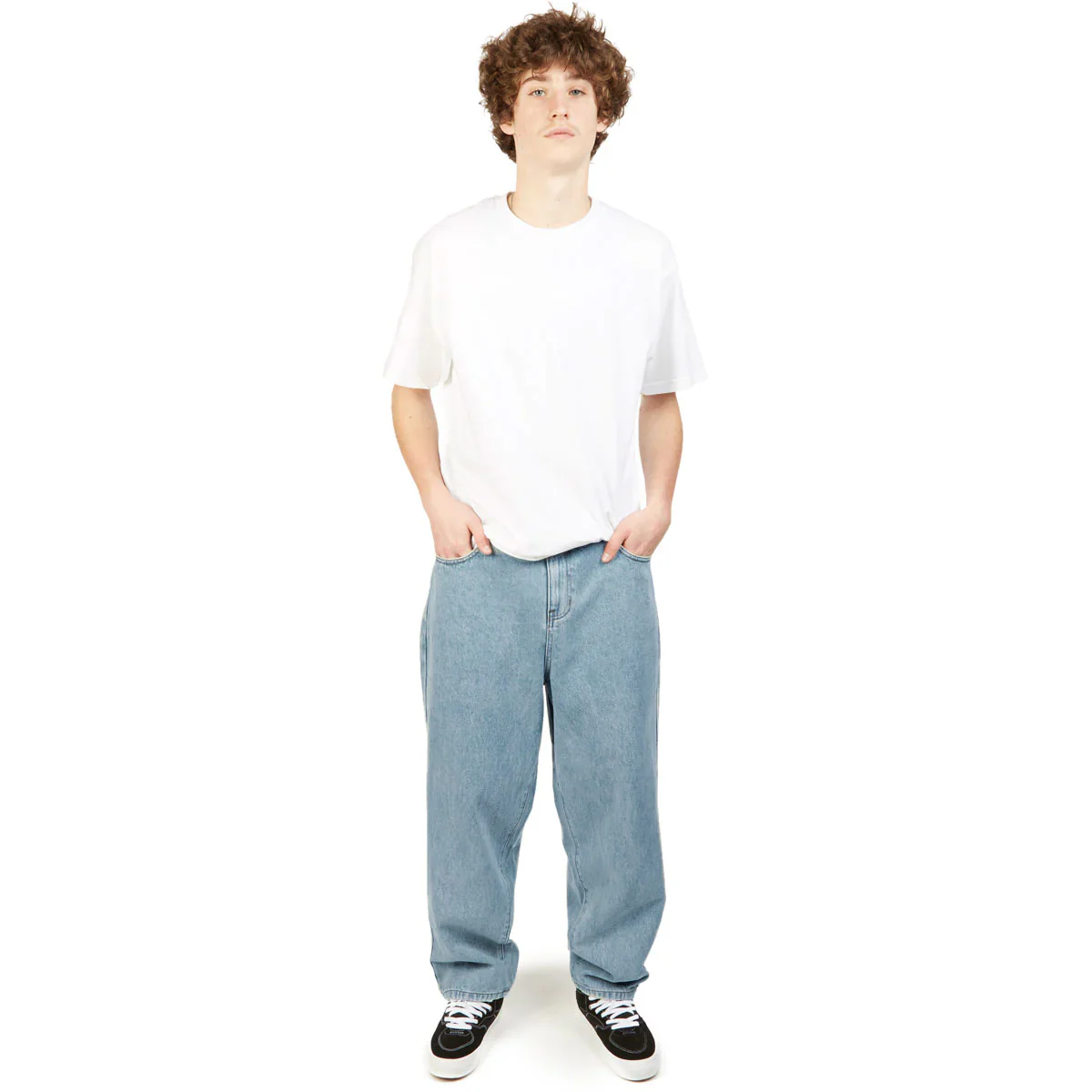 CCS Baggy Taper Denim Jeans - Light Wash - Image 3