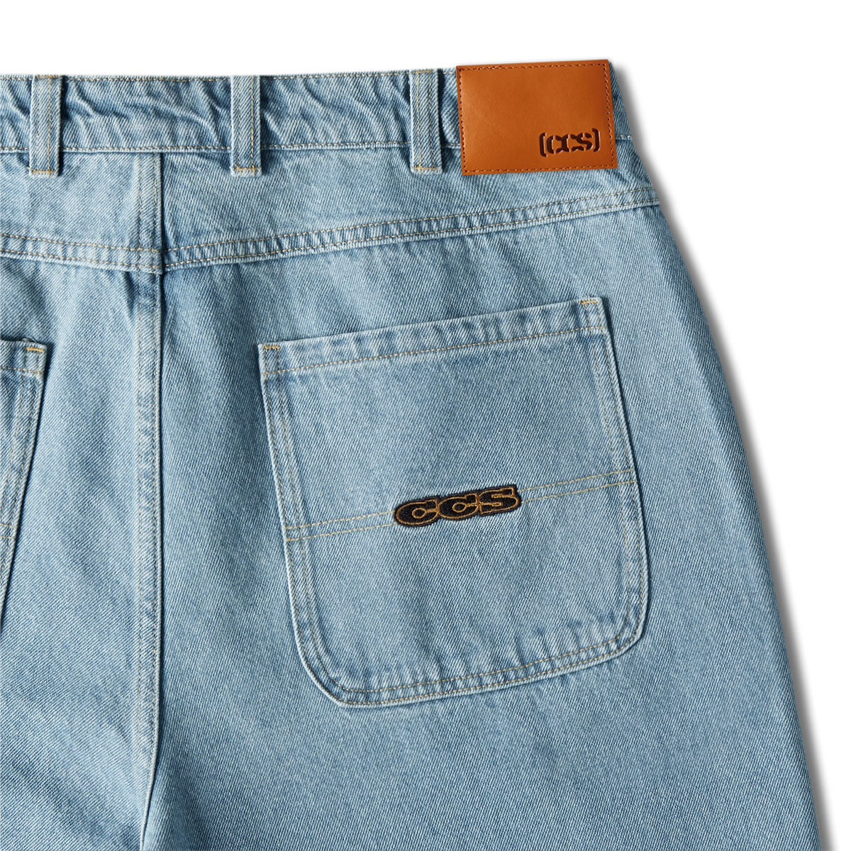 CCS Baggy Taper Denim Jeans - Light Wash - Image 8