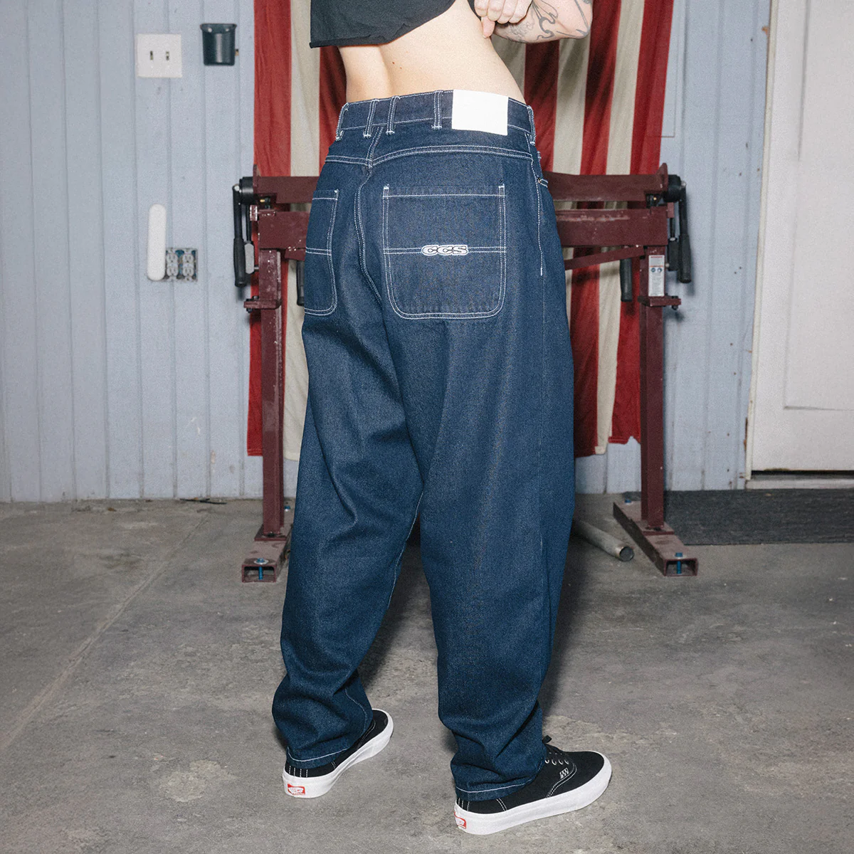 CCS Baggy Taper Denim Jeans - Overdyed Navy - Image 7