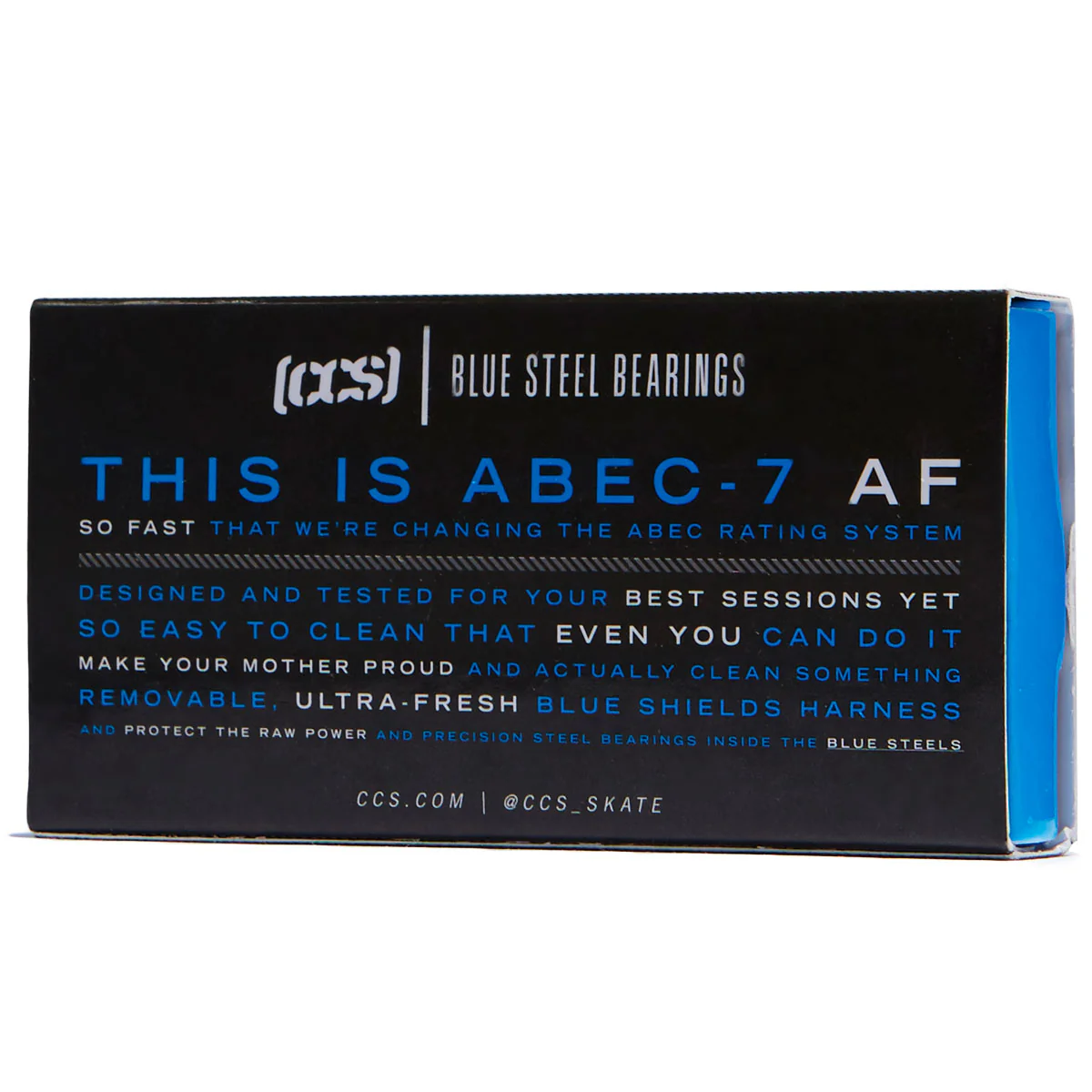 CCS Blue Steel Abec 7 Skateboard Bearings - Packaged - Image 4
