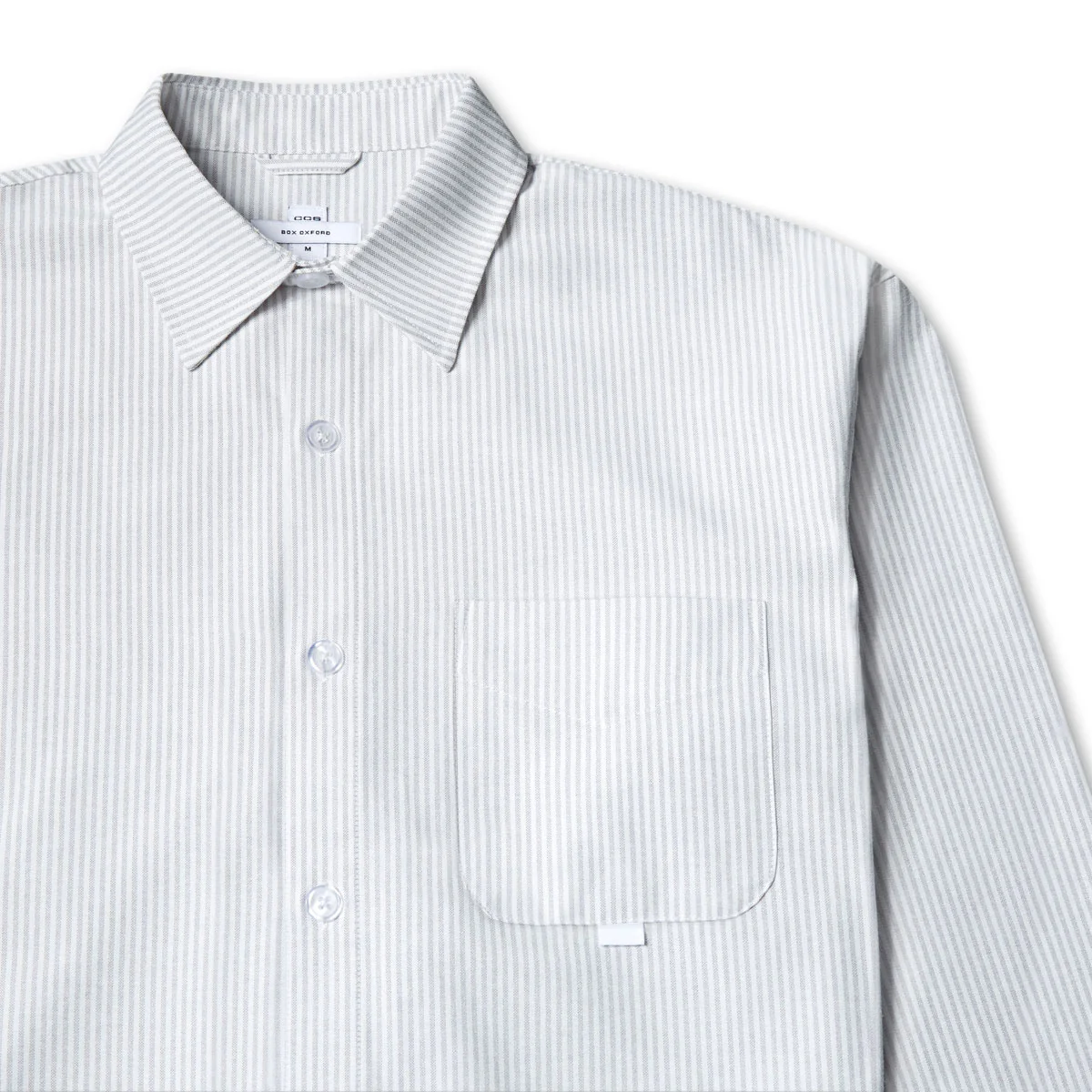 CCS Box Oxford Shirt - Grey Stripe - Image 6