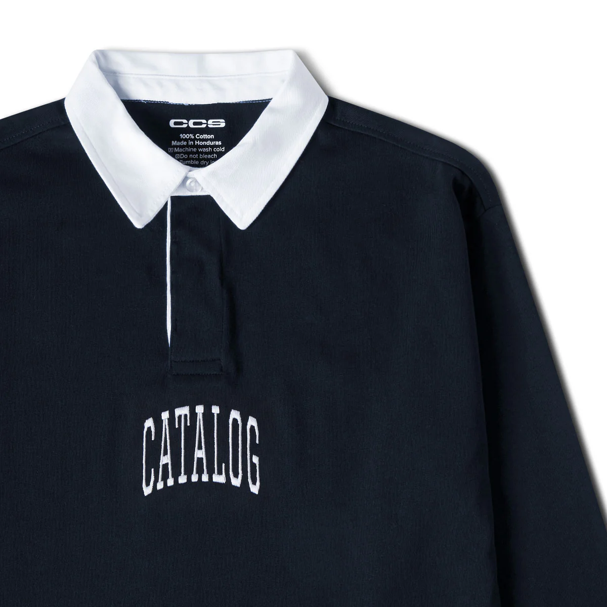 CCS Catalog Embroidered Rugby Shirt - Navy - Image 3