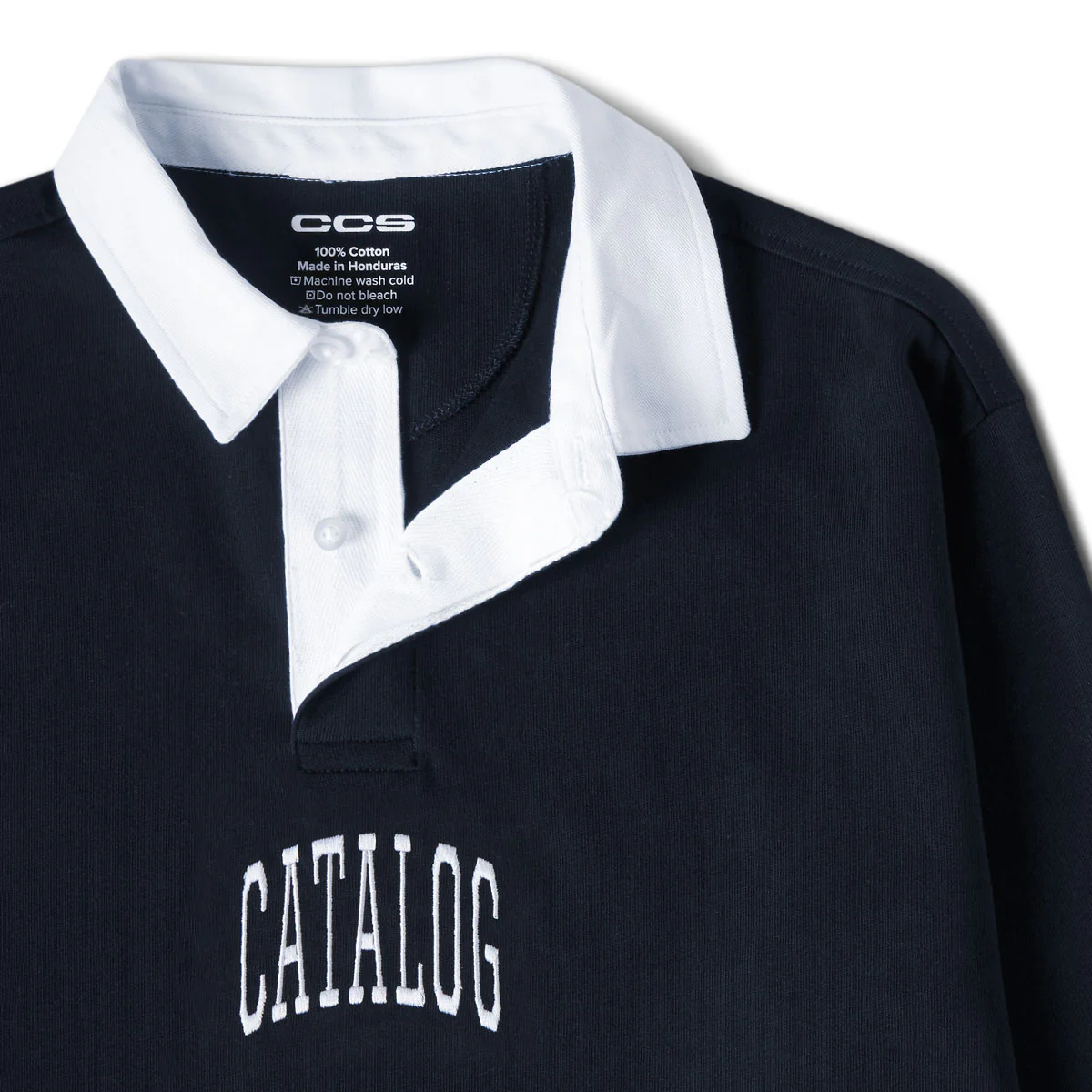 CCS Catalog Embroidered Rugby Shirt - Navy - Image 4