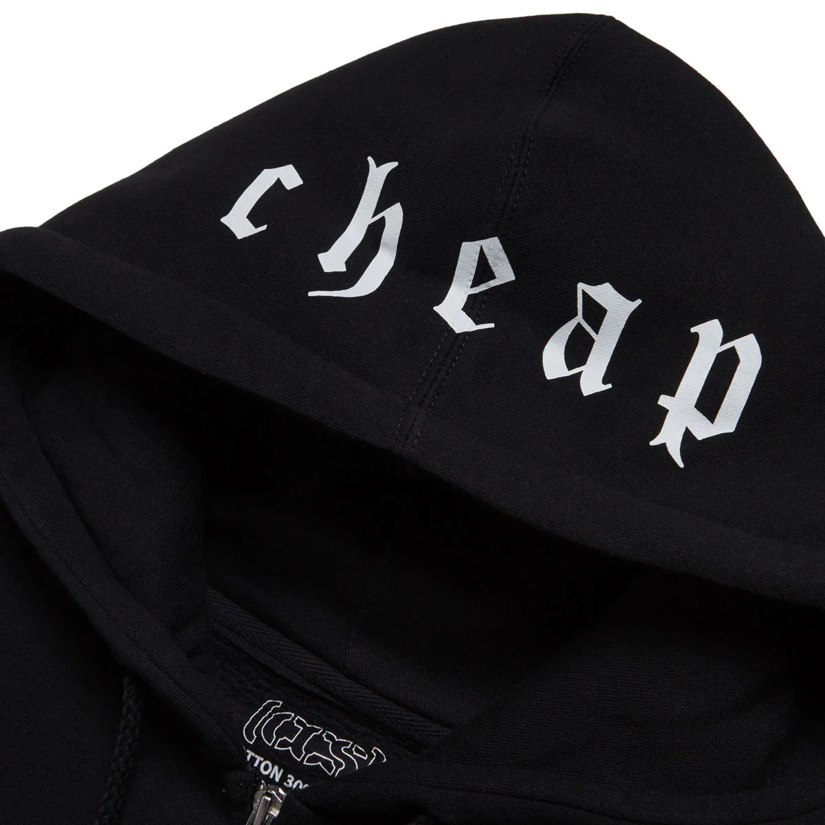 CCS Cheap Skates OE Zip Hoodie - Black/White - Image 3