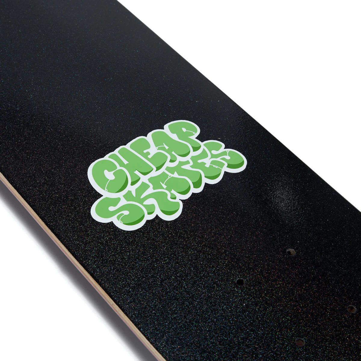 CCS Cheap Skates Tag Glitter Mini Skateboard Deck - Black - Image 3