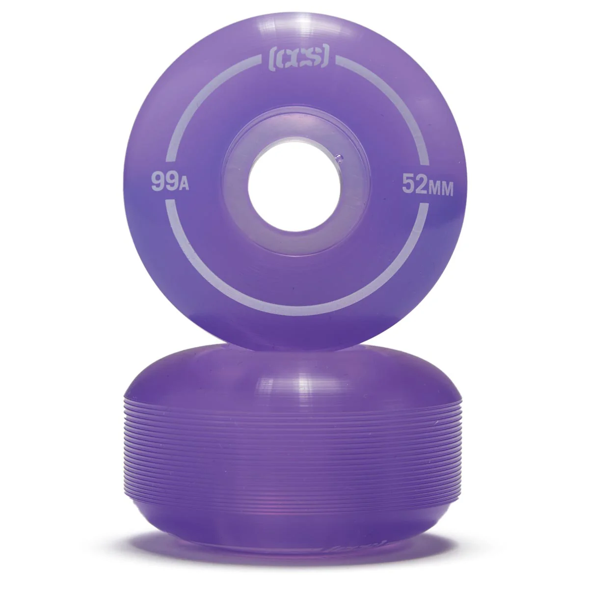 CCS Clear 99a Skateboard Wheels - Purple - 52mm - Image 2