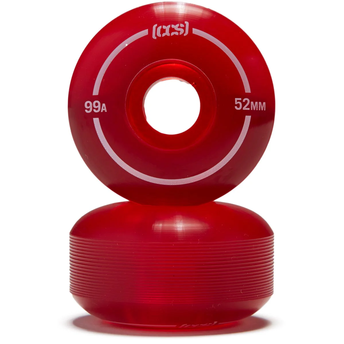CCS Clear 99a Skateboard Wheels - Red - 52mm - Image 2