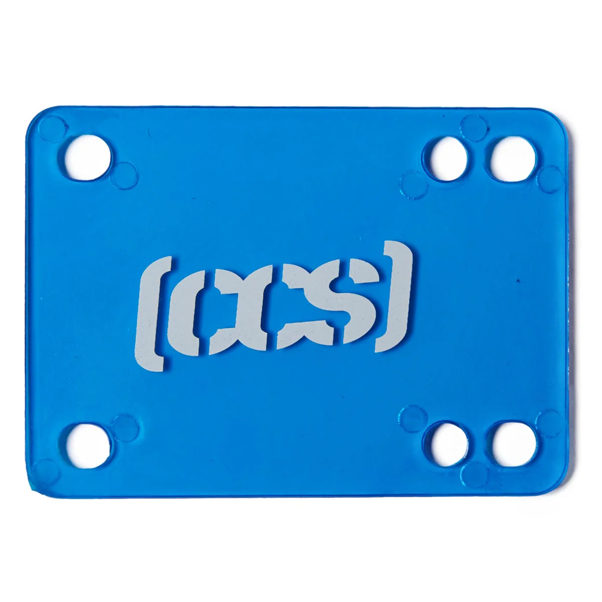 CCS Clear Skateboard Riser Pads - Blue - 1/8" - Image 2