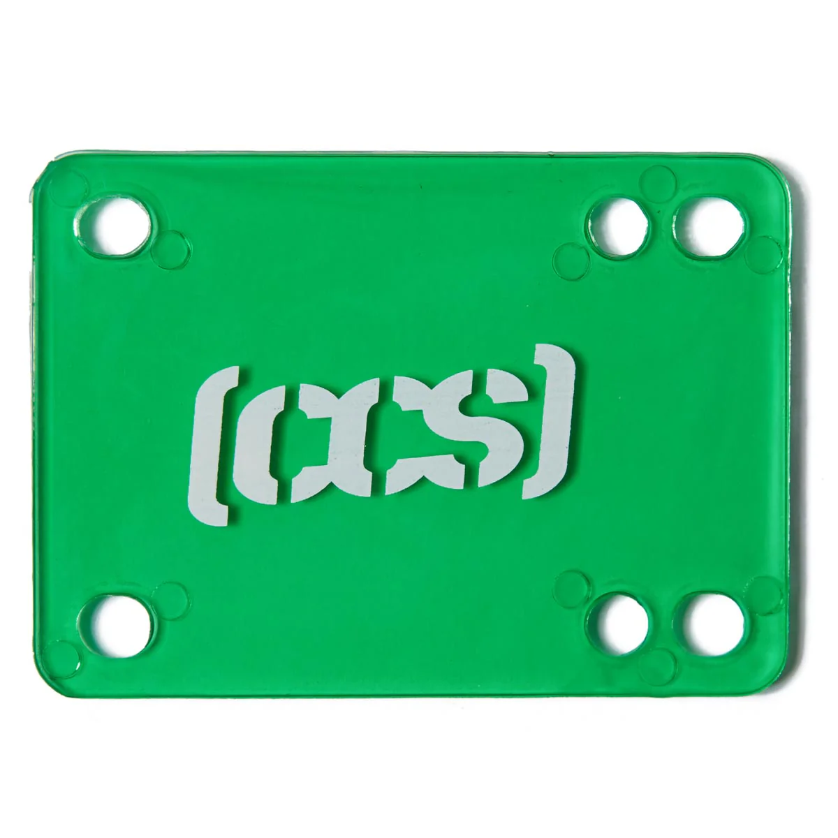 CCS Clear Skateboard Riser Pads - Green - 1/8" - Image 2