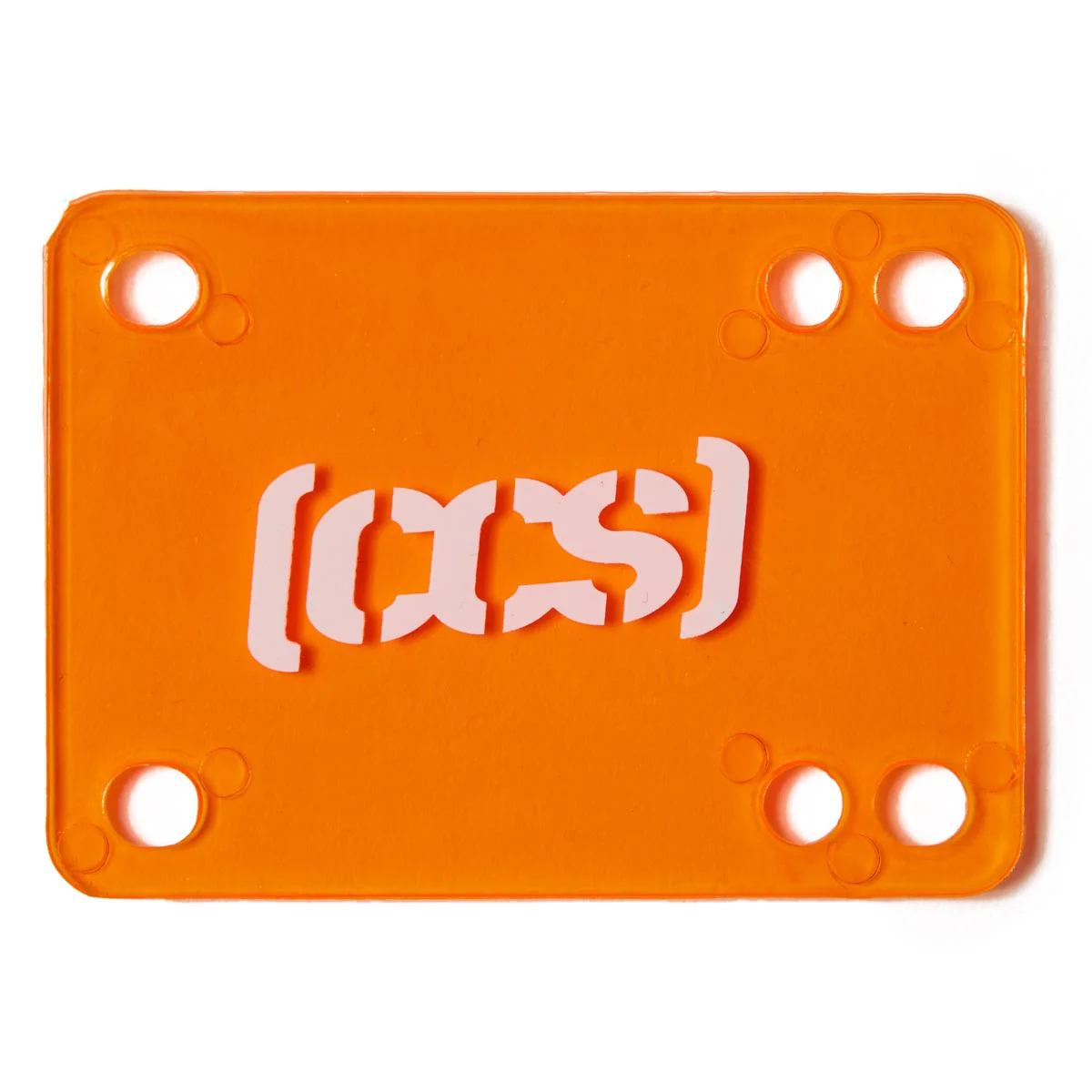 CCS Clear Skateboard Riser Pads - Orange - 1/8" - Image 2