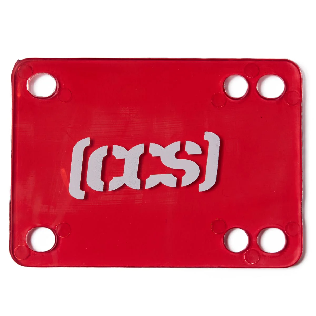 CCS Clear Skateboard Riser Pads - Red - 1/8" - Image 2