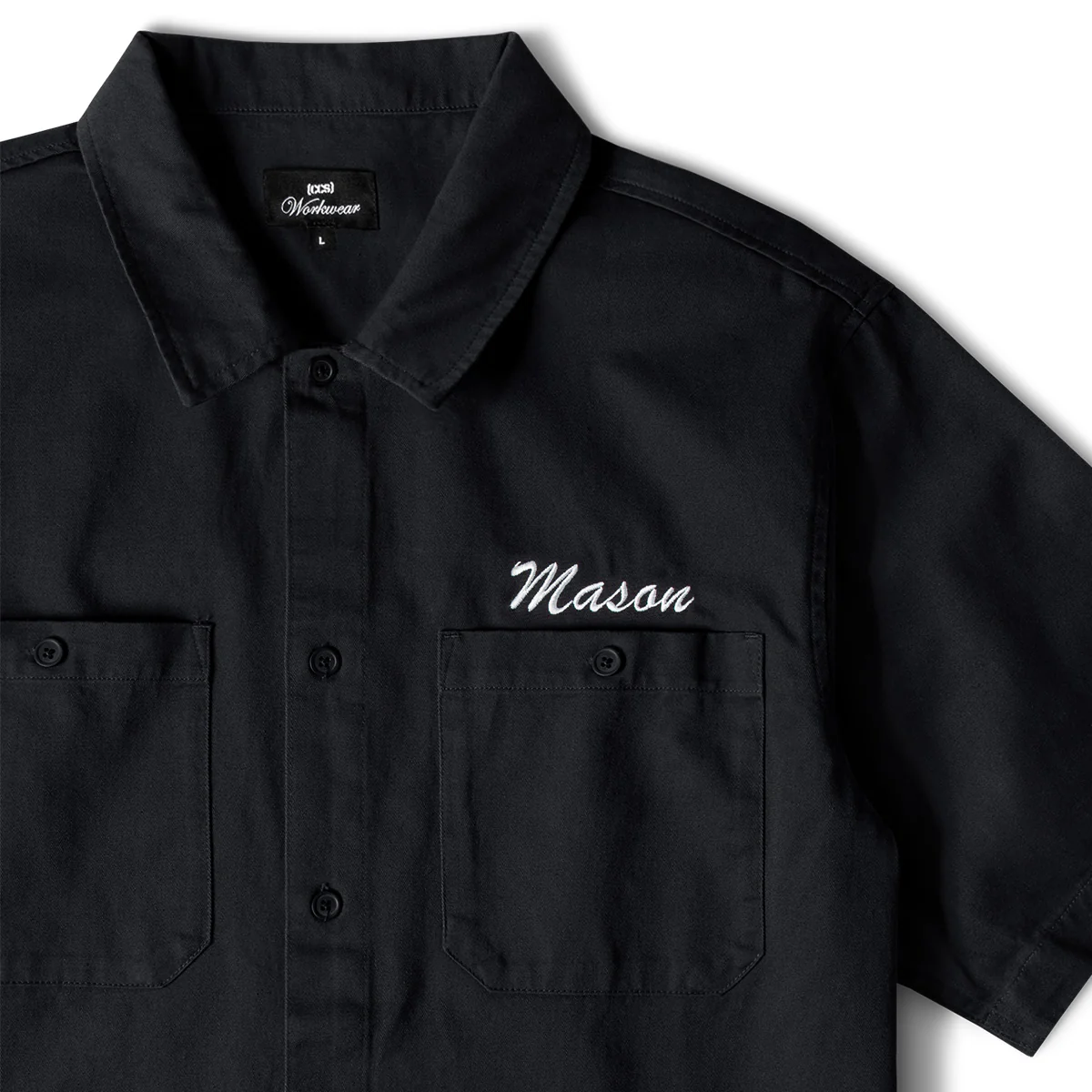 CCS Custom Embroidered Work Shirt - Black - Image 4