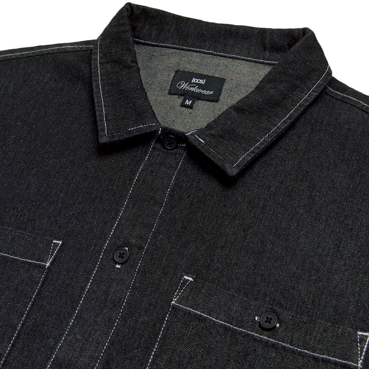 CCS Custom Embroidered Work Shirt - Black Denim - Image 7