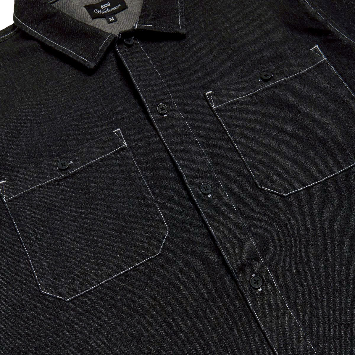CCS Custom Embroidered Work Shirt - Black Denim - Image 8