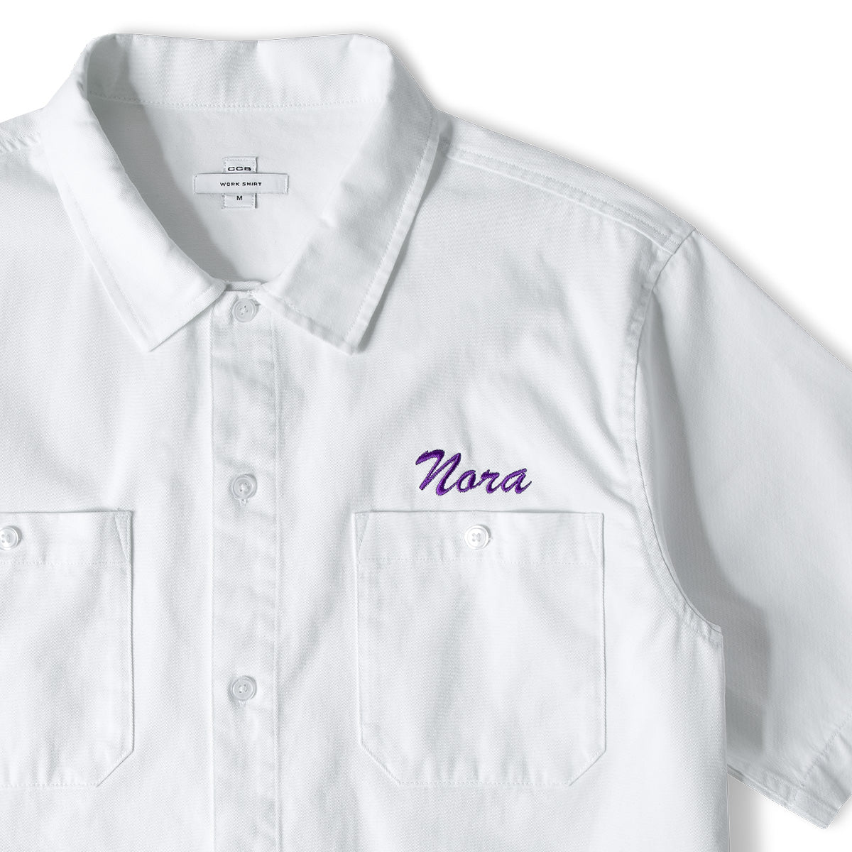 CCS Custom Embroidered Work Shirt - White - Image 3
