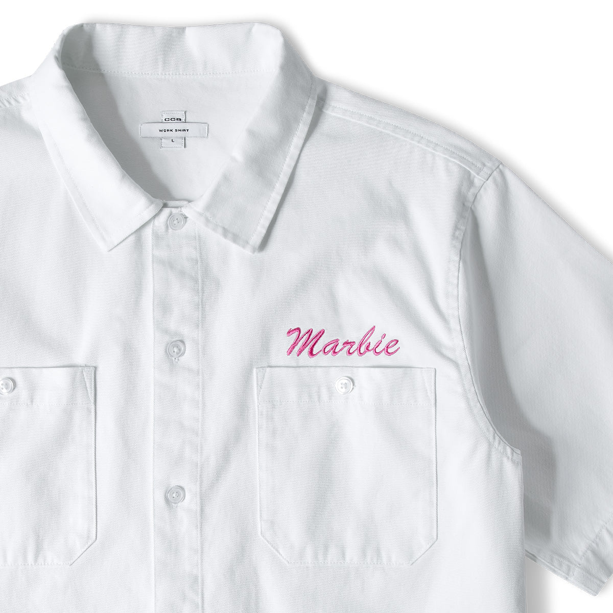 CCS Custom Embroidered Work Shirt - White - Image 4