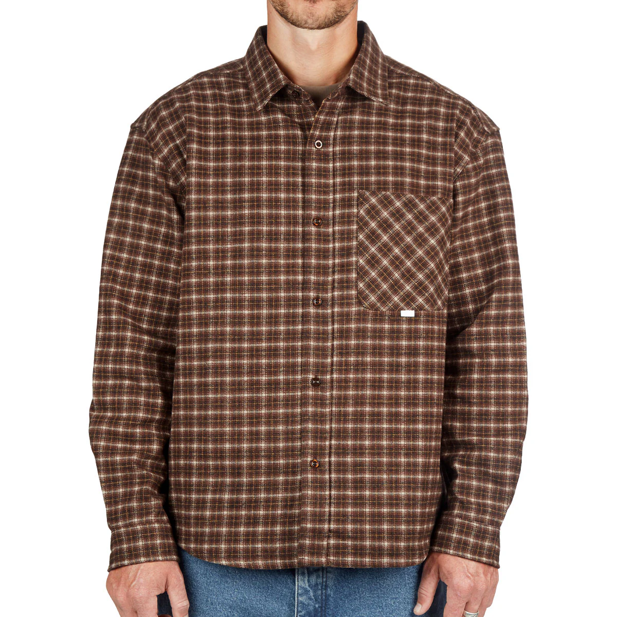 CCS Dial Up Flannel Shirt - Brown - Image 4