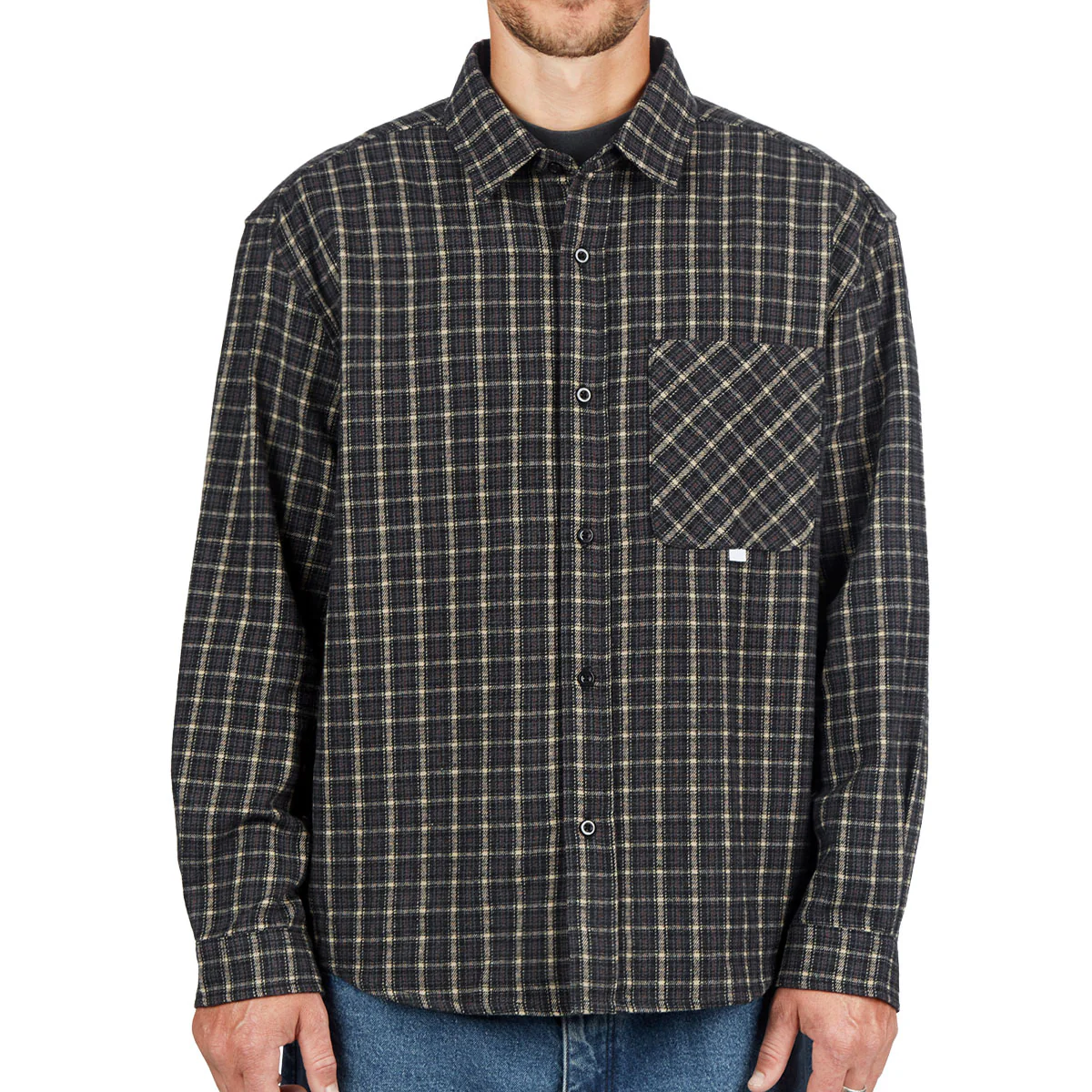 CCS Dial Up Flannel Shirt - Dark Navy - Image 4