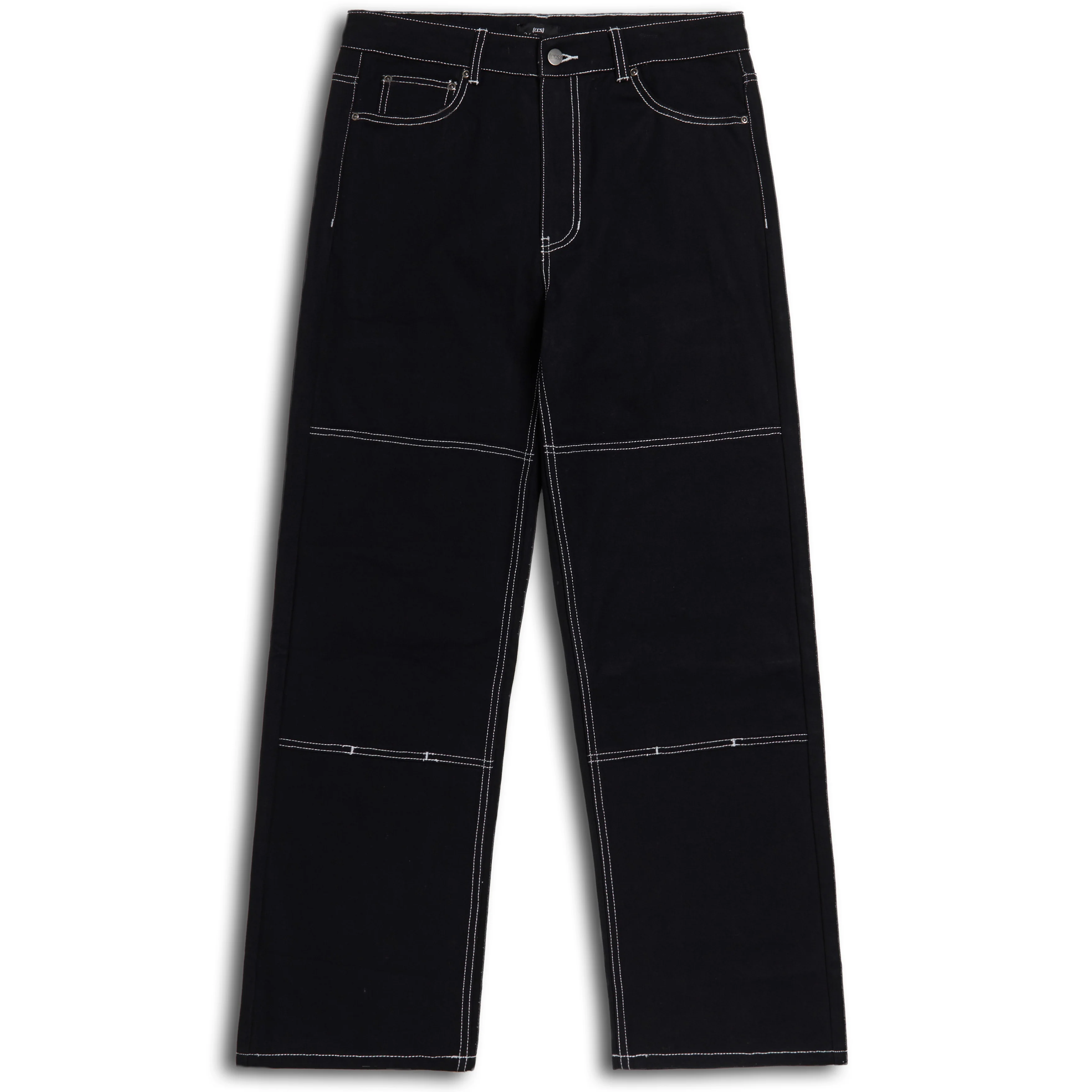 CCS Double Knee Original Relaxed Canvas Pants - Black/White - Image 2