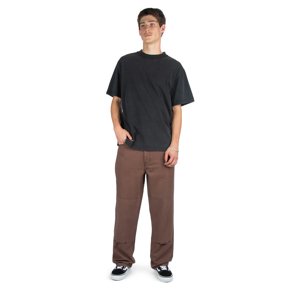CCS Double Knee Original Relaxed Canvas Pants - Brown/Black - Image 3